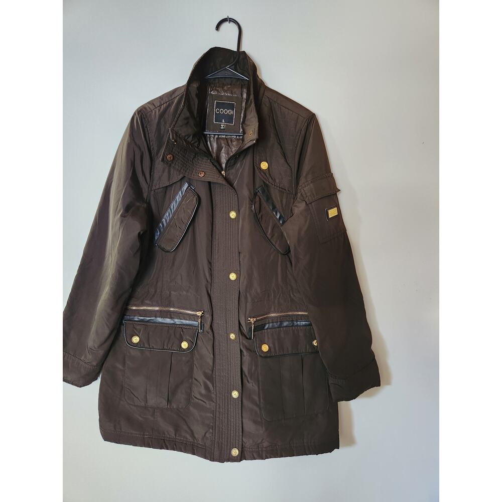Coogi Brown Women's Puffer Jacket sz L EUC